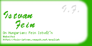 istvan fein business card